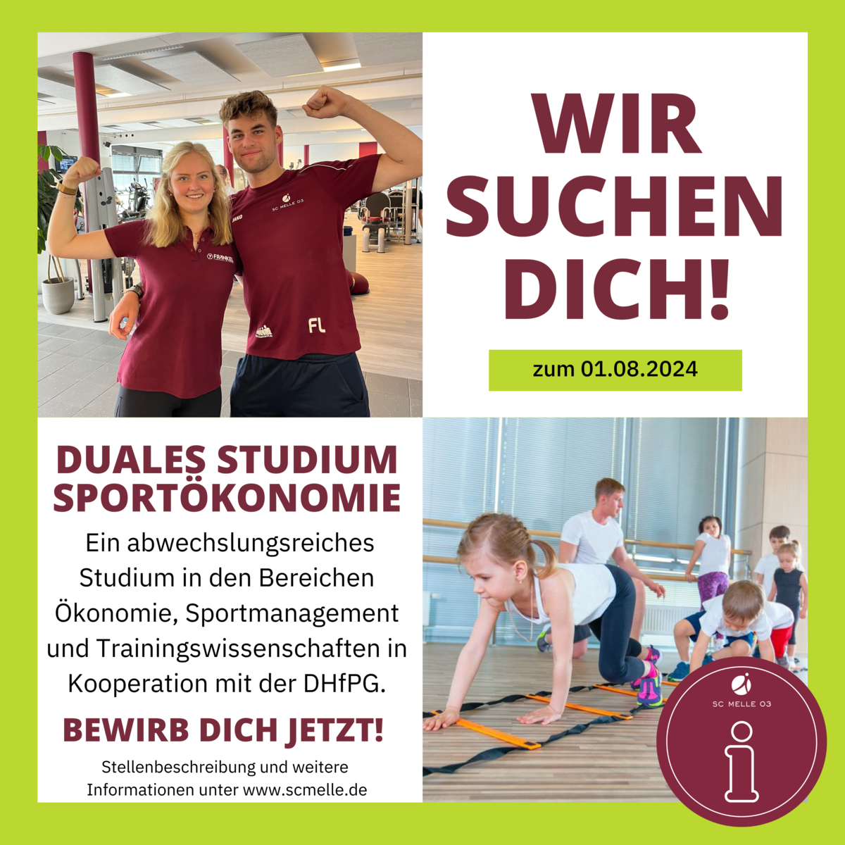 SC Melle 03: Duales Studium Sportökonomie beim SC Melle 03